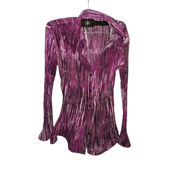 Unknown Tops - Unknown Maker Purple Long Sleeve Button Up BlouseNO TAGS PLEASE READ